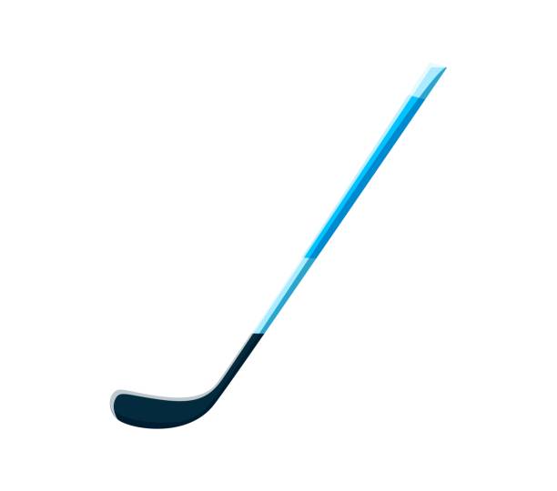 istock Cartoon slash symbol ice hockey stick, sport font 2198180652