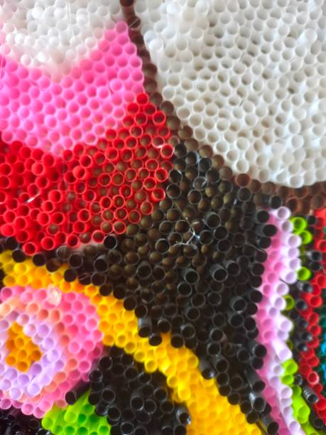 istock A colorful flower made of straws 2198187078