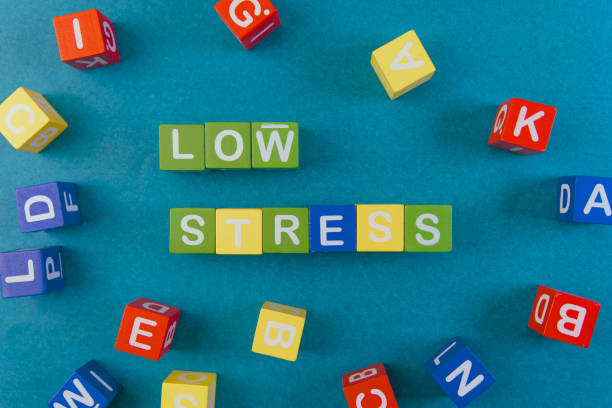 istock Colorful blocks on blue low stress concept 2198189875