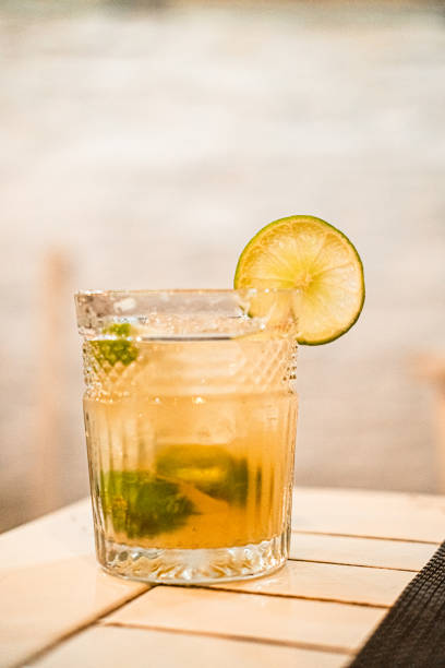 istock A glass of mojito on the table. 2198190943