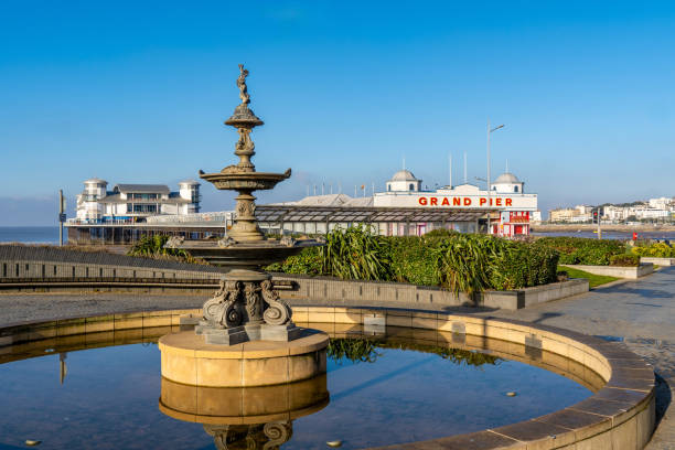 Fountain by the pier in Weston-Super-Mare