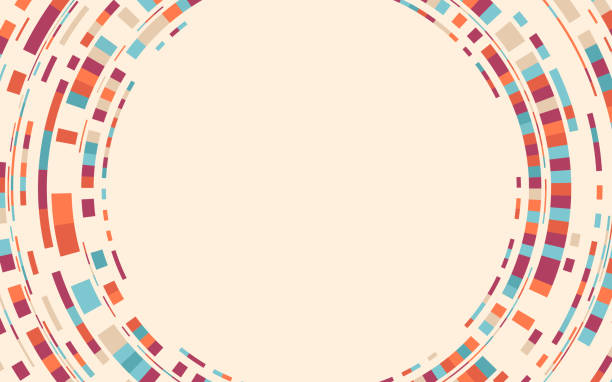 Curve Frame Edge Abstract Background Circle edge beige frame abstract background design. indigenous-peoples-day stock illustrations