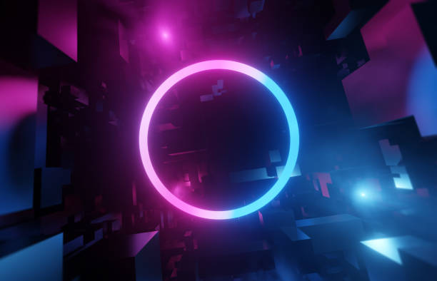 istock Neon Ring: Pulsating Core of Electric Energy 2198201812