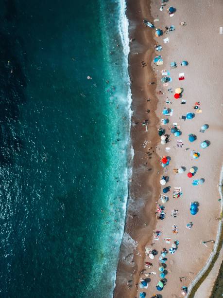 istock Aerial view of a vibrant beach scene. 2198202156