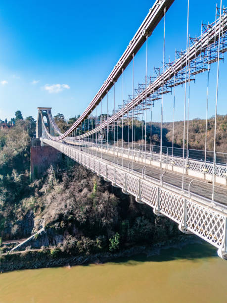 istock Iconic suspension bridge spanning a scenic gorge 2198209765