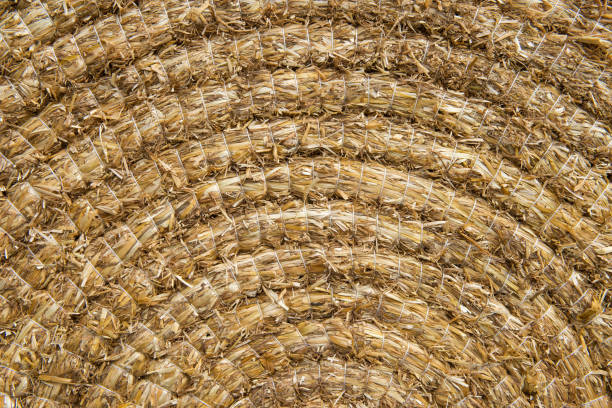 Hand-woven straw background for arrow shooting - copy space