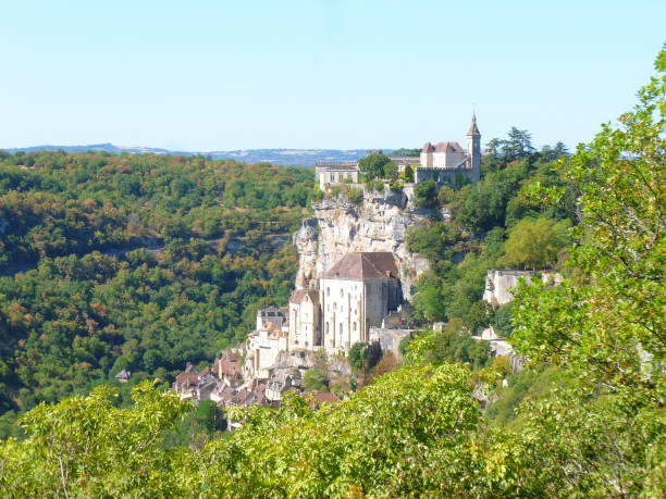 istock Medieval town of Rocamadour, on the cliffside 2198211636