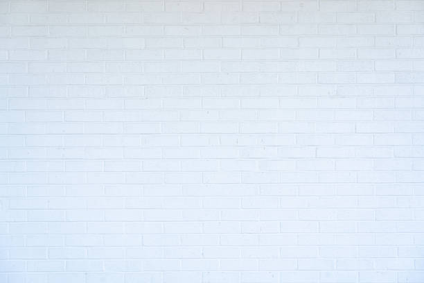 facade view of white brick wall background
