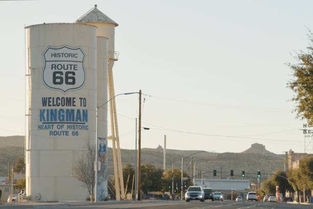 istock Driving on Route 66 in Kingman, AZ 2198217728