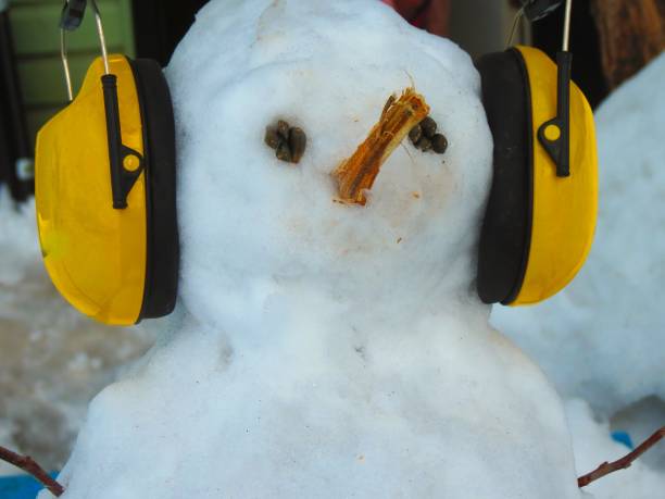 Snowman in Rome after a strong overnight snow fall