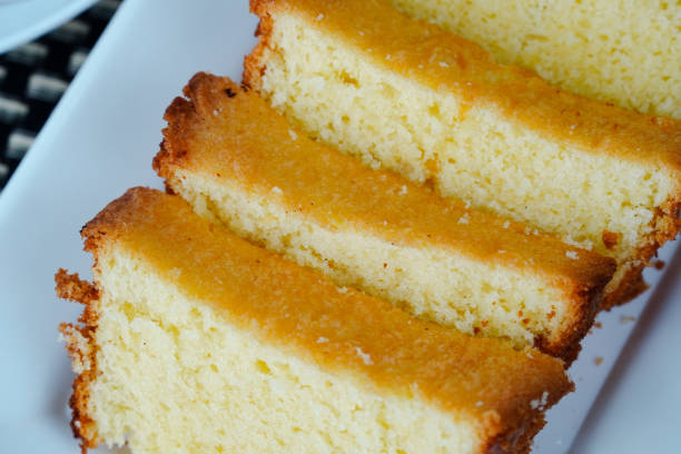 istock Home made cake in white tray. Soft and delicious cake with tea 2198220156