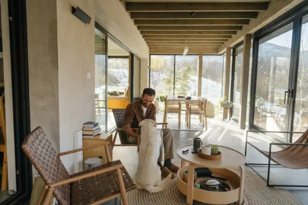 Cuddling with my dog Cuddling with my dog