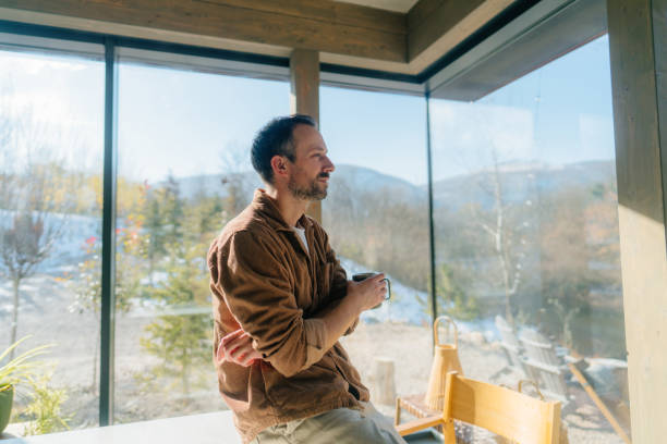 Winter in my cabin house