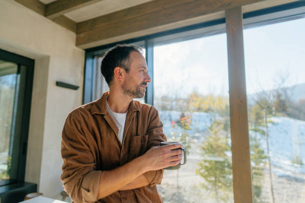 istock Winter in my cabin house 2198220978