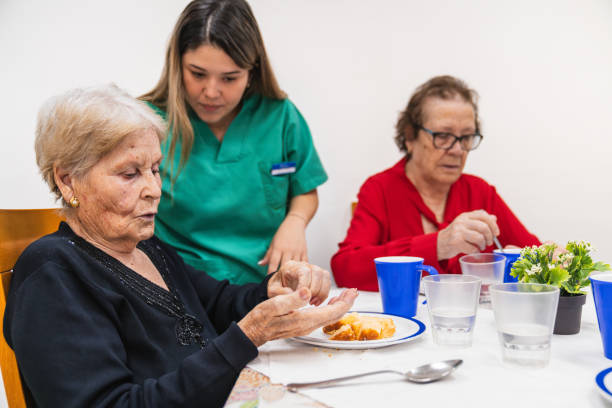 istock Caring for seniors in a nursing home 2198221086