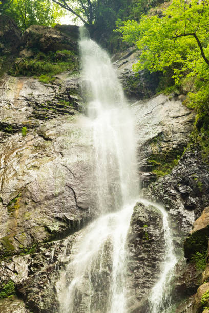 istock A high waterfall in a green forest with rocks 2198221712