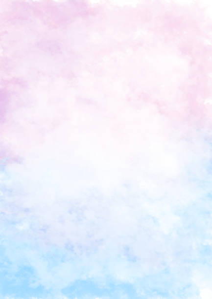 istock Watercolor background with heavenly-like clouds 2198227363
