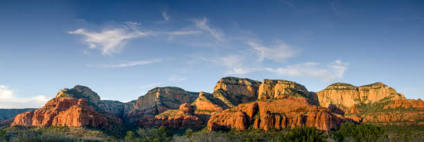 The Coconino National Forest near Sedona, Arizona is known for its diverse landscapes. Approximately 20 square miles of red mesas, sheer cliffs, monoliths, buttes and spires make up what is known as Sedona’s red rock country, one of the most dramatic landscapes in the world. Southwest USA.