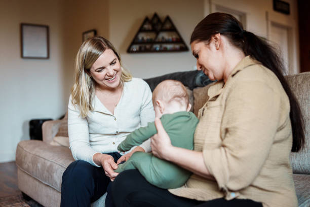istock Occupational therapist making home visit to treat baby 2198244300