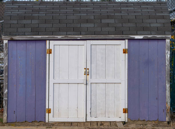 facade view of old wood shed