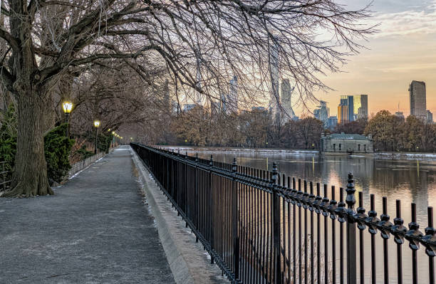 istock Central Park Reservoir, view in early morning 2198248634