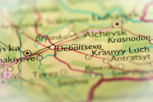 istock Debaltseve, Ukraine highlighted on a world map. 2198266165