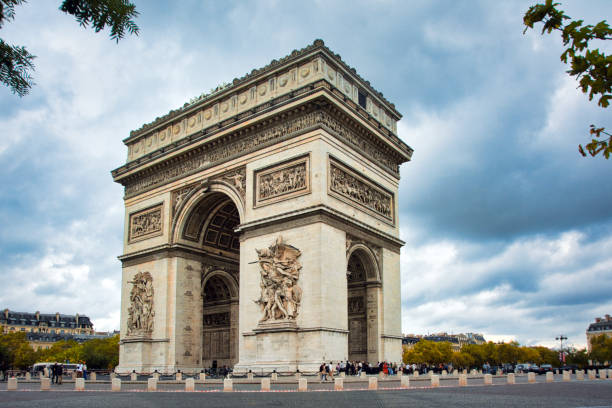istock The Arc de Triomphe in Paris under cloudy skies 2198268946