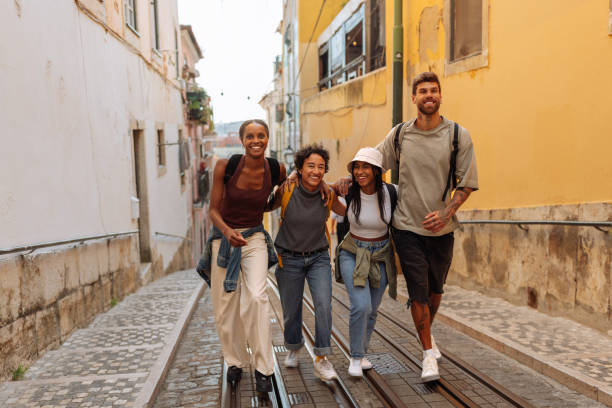 istock Friends Enjoying a Walk Through Charming City Streets 2198272731