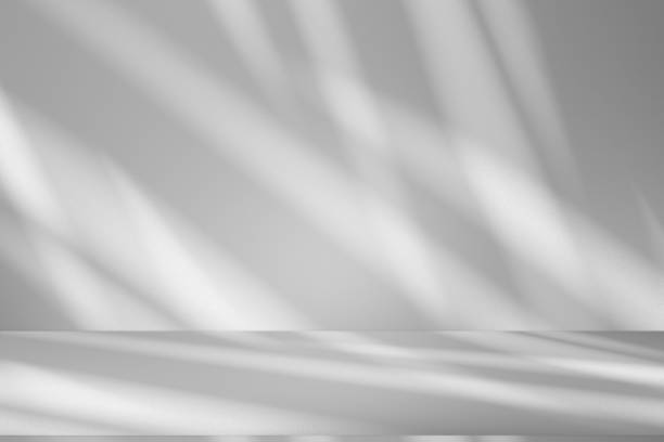 istock Wall interior background, studio and backdrops show products.with shadow from window color white . background for text insertion and presentation product 2198283212