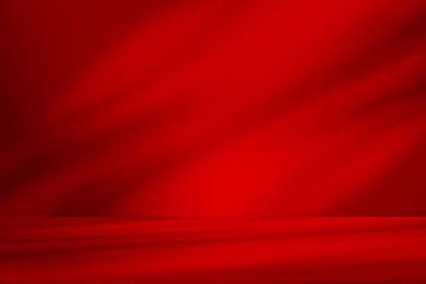 istock Wall interior background, studio and backdrops show products.with shadow from window color red . background for text insertion and presentation product 2198283224