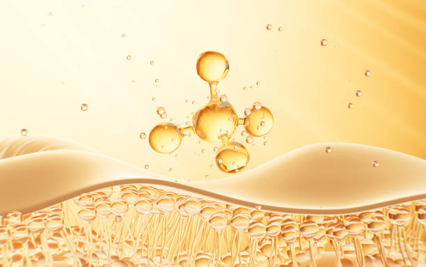 istock Golden molecule with glass spheres on the skin, 3d rendering. 2198284979