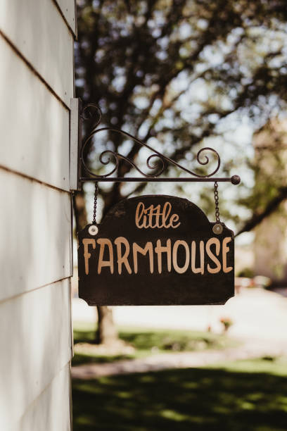 istock Sign for farmhouse decoration on the farm near barn 2198297716