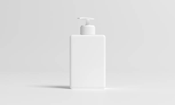 istock Minimalistic square pump bottle for branding mockup 2198300282