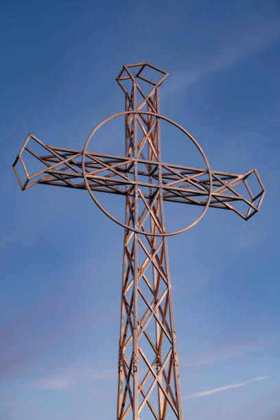 istock Cross on Tarnica at Sunset in Bieszczady 2198312487