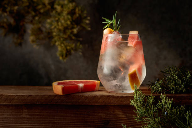 istock Cocktail: gin and tonic with ice, grapefruit, and rosemary. 2198313557