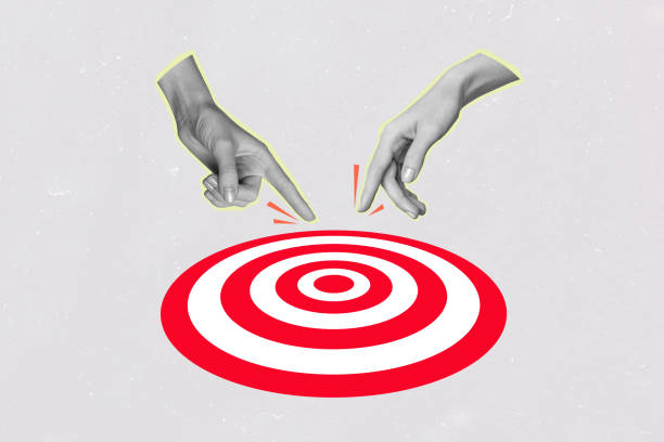 istock Creative collage picture human hands showing target goal achievement accomplishment center development self improvement aspiration 2198316607