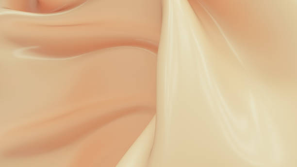istock Light pastel cream background wallpaper smooth gradient curved fluid 2198318484
