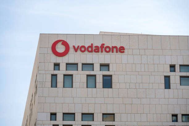 Vodafone office Msheireb Downtown Doha Qatar stock photo
