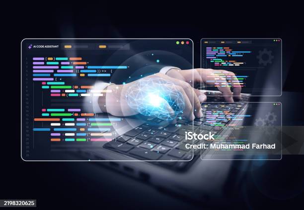 Artificial Intelligence Coding And Programming Concept Background With ...