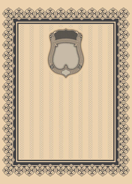Ornate vintage background with ornamental frame.