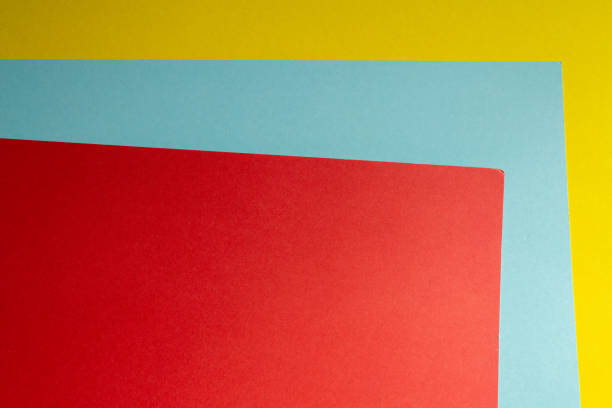 Colorful paper background, paper board and geometric figures