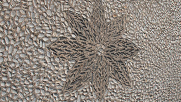 River pebble paving in the streets of Granada