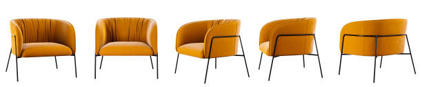 istock Armchair set isolated on white background. 3D render. 2198328447