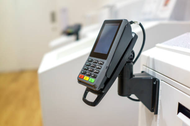 istock Close-Up of a Digital Payment Terminal at Self-Checkout 2198333474