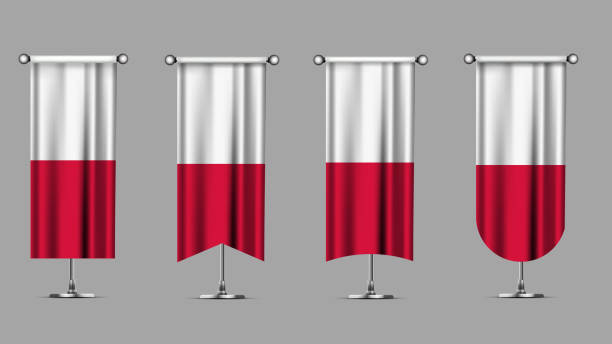 istock Collection of Vertical Banners Featuring the POLAND Flag 2198334045