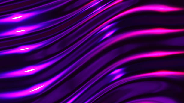 istock Purple metal background, dark shiny and lustrous chrome metal pattern texture, silky liquid matallic waves. 2198341063