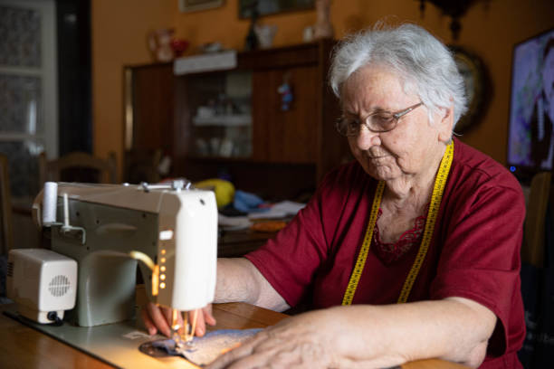 istock Vintage Sewing in a Warm Home 2198352009