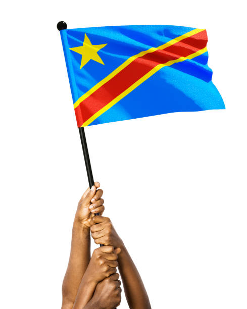 Black History Month Fists with Flag. Digitally generated image. 3d render.