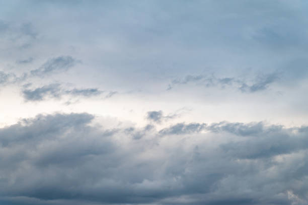 istock Dark gray clouds. Cloudy rainy windy sky in the evening. 2198377781