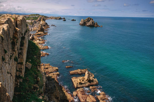 istock A breathtaking coastal landscape with rugged cliffs and rock formations 2198391299
